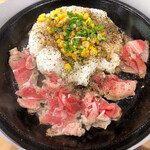 Musashi Hamburger Steak Minamimachidaguranberipakuten - 【お肉たっぷりビーフ鉄板ライス \900】