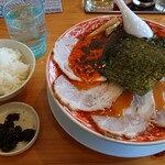 Ramen Negikko Keirinjo Tori Ten - 火の国ラーメン(大辛)+チャーシュー。