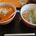 Ramen Negikko Keirinjo Tori Ten - 辛味噌つけ麺(激辛)+大盛。