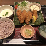 Ootoya Asakusabashiten - カキフライ定食　とろろ付き