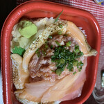 Shimizuya Donmaru Saku - 炙りサーモンネギトロ丼　ビントロトッピング