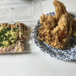 Kashiwa Senmon Ten Sato - 鶏のたたき＝８００円
      唐揚げ３個＝３００円