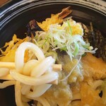 吉本製麺 嵐 - 天ぷらうどん 並盛り Twitter見た！で半額の410円 半玉増量は無料サービス！