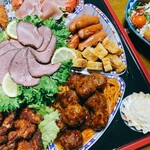 Sakura - 肉団子、ナポリタン、ウインナー、卵焼き、ローストビーフ