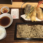 手打ち蕎麦屋 中山邸 晨翁蕎麦 - 天せいろ1800円(税別)