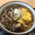 Ooya Parking Area (Kudari) Food Court - 舞茸のウマ煮うどん　¥700