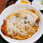 習志野庵 - カツ丼セットのカツ丼アップ