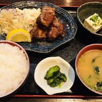 つどい処 ながの屋 - 唐揚げ定食＝６５０円 税込