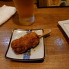 Shitamachi Yakitori Wagaya - お通しの串カツ。