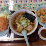 Hamana Shokudo - Ｂセット(800円)+餃子(400円)