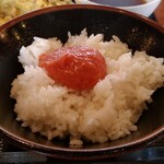 Marugame Seimen Shunan Ten - 天丼用白ごはん+明太子