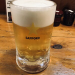 味の牛たん 喜助 発祥の店 - 生ビール(中)(550円)