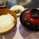 海辺の果樹園 - 御食事　御飯、汁物、香の物