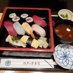 Edokko Zushi Nishiharuten - 梅寿司　1100円