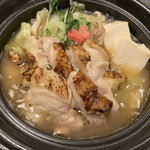 Kagono Ya Hirano Ku Yakusho Nishi Ten - 炙り鶏のコラーゲン水炊き（990円）