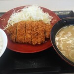 Katsuya Saitama Kasu Ten - ロースカツ定食 とん汁大 ￥594