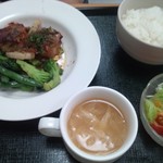 Sea Plaza Kamaishi Poisson Blanc - ホタテのベーコン巻定食　７８０円