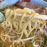 Ramen Yamaokaya Chiba Kamagaya Ten - 麺は安定の山さま中太（特製もやし味噌ラーメン）