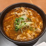 Denny's Kemigawa Ten - 四川風 麻辣火鍋（ミニごはん・サラダ付き）（1099円＋税）