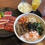 ながぬま食堂 - カルビ焼き肉定食