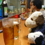 炭火焼とり 鶏颯 - ボキらはカウンター席に座って、とりあえず、ビール！！