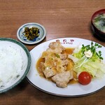 Tsuneya - スタミナ醤油焼き定食　750円