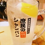 Taishu Niku Sakaba Takechan - 17時45分までの入店でレモンサワー30分29円 ハラミ牛串199円 ホルモン牛串199円 豚バラ串99円 絶品牛タン寿司199円 名物肉串199円 本日のダイソーカキフライ100円 肉巻きアスパラ串199円 豚バラ串99円 ししとう99円 赤ウインナー99円