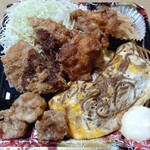 Katsuya Fukui Undokoenmae Ten - 全力飯弁当(オム焼そばとから揚げ・メンチカツ～)　￥790