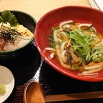 Udon × Sakaba Dairokkann - 日替わり 海鮮丼とうどんset 1150円