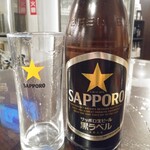 Rakutaku Ichiban Keio Nagayama Ten - 瓶ビール中は黒ラベル500円が火曜木曜半額