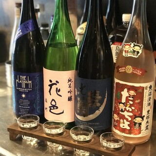 Compare your favorite sake with 4 types for 1,300 yen including tax♪ You can also leave it to us!