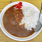 らーめんほうき屋 - ランチセットの「牛すじカレー」¥160