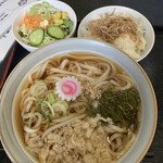 Kame Ya - 本日のサービスランチ　きざみめかぶうどん♪