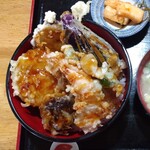 御幸鮨 - エビ野菜天丼。