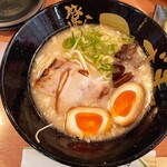 Tonkotsu Ramen Tsubaki Yamazaki Ten - 味玉とんこつ：こってり(880円)