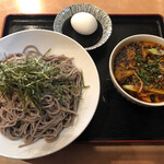 炭火ダイニング たつや - ピリ辛鶏つけ蕎麦　