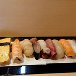 Sushi Izakaya Yatai Zushi Konan Ekimae Cho - すし竹12貫(1299円＋税)