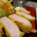 epais - タローポークの特選ロースカツ定食3870円+海老フライ840円