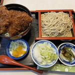 Ahara Hon Ten - 上ソースカツ丼、ミニ蕎麦セット1350円