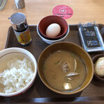 Sukiya Isenishi Ic Ten - たまかけ朝食あさり汁変更