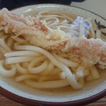 Udon Soba Ebisu - ・かけうどん 360円 ＋ ちくわ天 80円