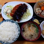 あおぞら食堂 - みそカツランチ(750円税込)