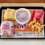 McDonald's Meijidori Oku Ten - てりやきマックバーガーセット ¥640 ＋ チーズバーガー ¥140