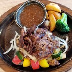 ステーキのあさくま - 新もりもりハンバーグ焼肉＆きのこ