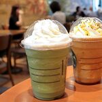 スターバックス・コーヒー - 抹茶クリームフラペチーノ,大学芋フラペチーノ