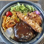 れもねゑど亭 - 前沢牛ハンバーグスペシャルMIX定食900円