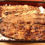 Unagi Oowada - 蒲焼きをはぐって、うなぎたれご飯に粉山椒を振りました。