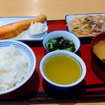 元八王子食堂 - 塩鮭他一式 1,001円