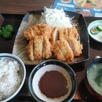 Don't Shigenobu Ten - ひれかつ定食(愛媛産もち麦ご飯)