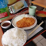 Shiratori Parking Area (Nobori Sen) Food Court Snack Corner - とんかつ定食